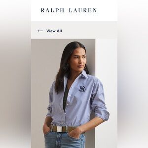 Ralph Lauren Relaxed Fit Striped Stretch Cotton Shirt